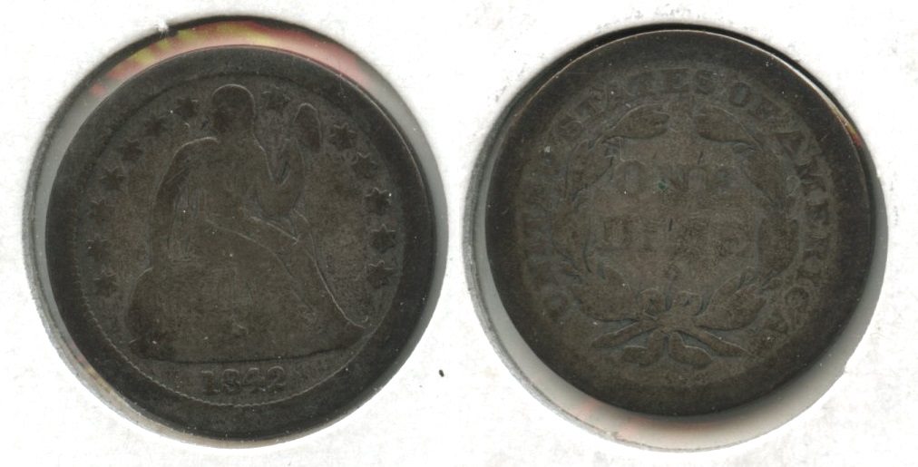 1842-O Seated Liberty Dime Good-4 #b