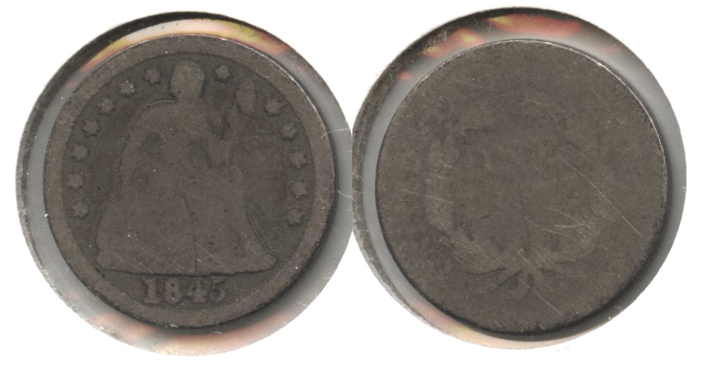 1845 Seated Liberty Dime Fair-2