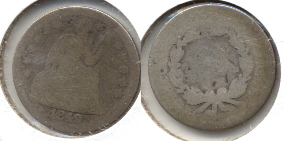 1849 Seated Liberty Dime Fair-2