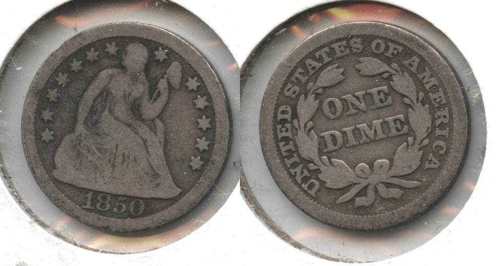 1850 Seated Liberty Dime VG-8