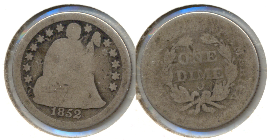 1852-O Seated Liberty Dime AG-3 Reverse Bump