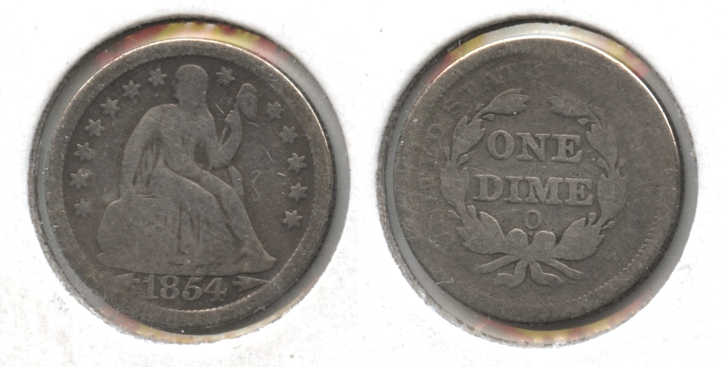 1854-O Seated Liberty Dime AG-3 #a