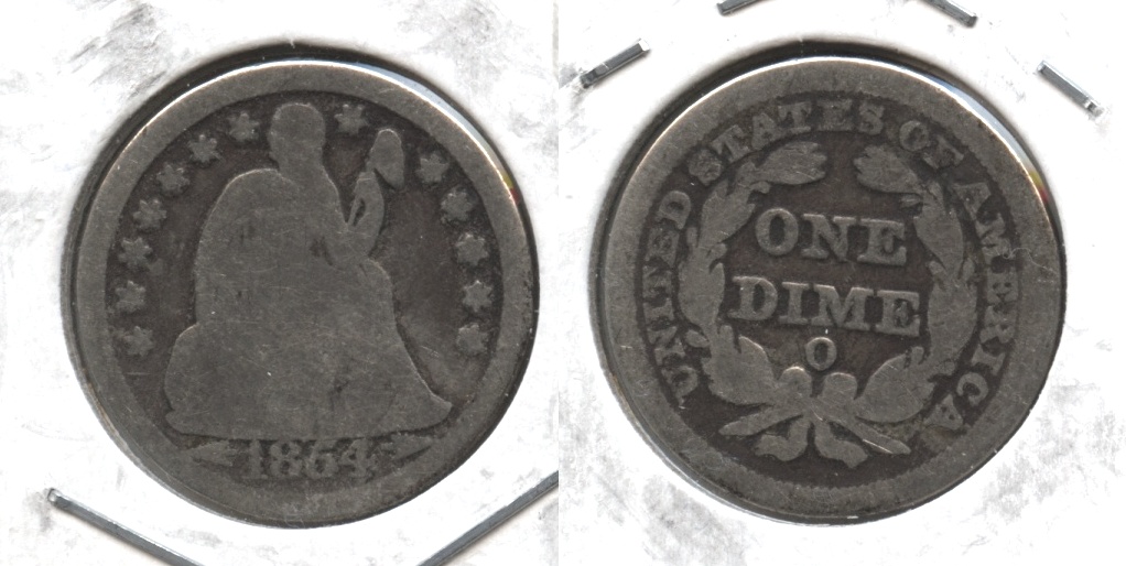 1854-O Seated Liberty Dime Good-4
