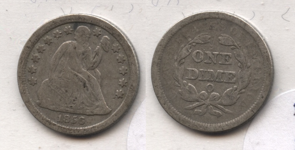 1856-O Seated Liberty Dime Fine-12