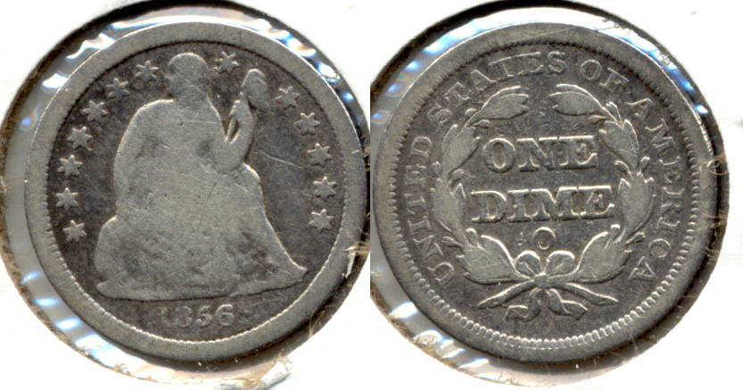 1856-O Seated Liberty Dime Good-4