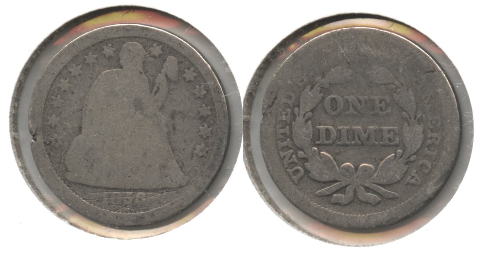 1856 Seated Liberty Dime AG-3 #f Scratch