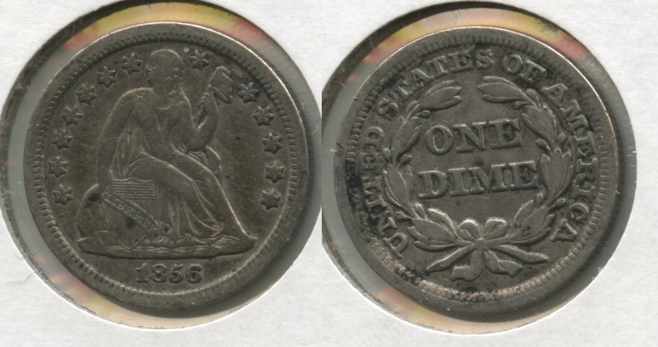 1856 Seated Liberty Dime Fine-12