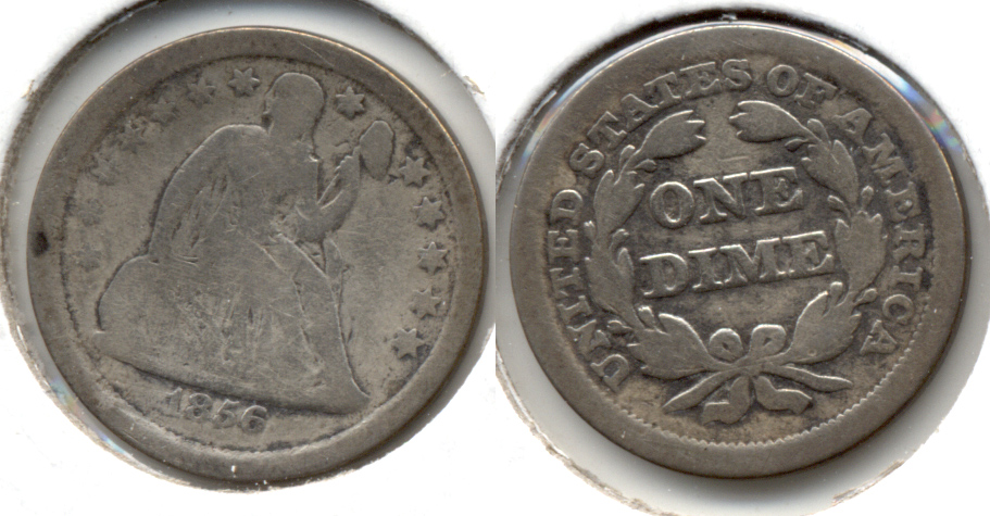 1856 Seated Liberty Dime Good-4 d