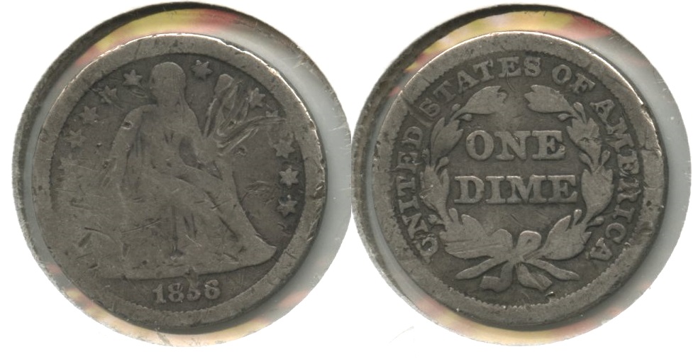1856 Seated Liberty Dime Good-4 #l Damaged