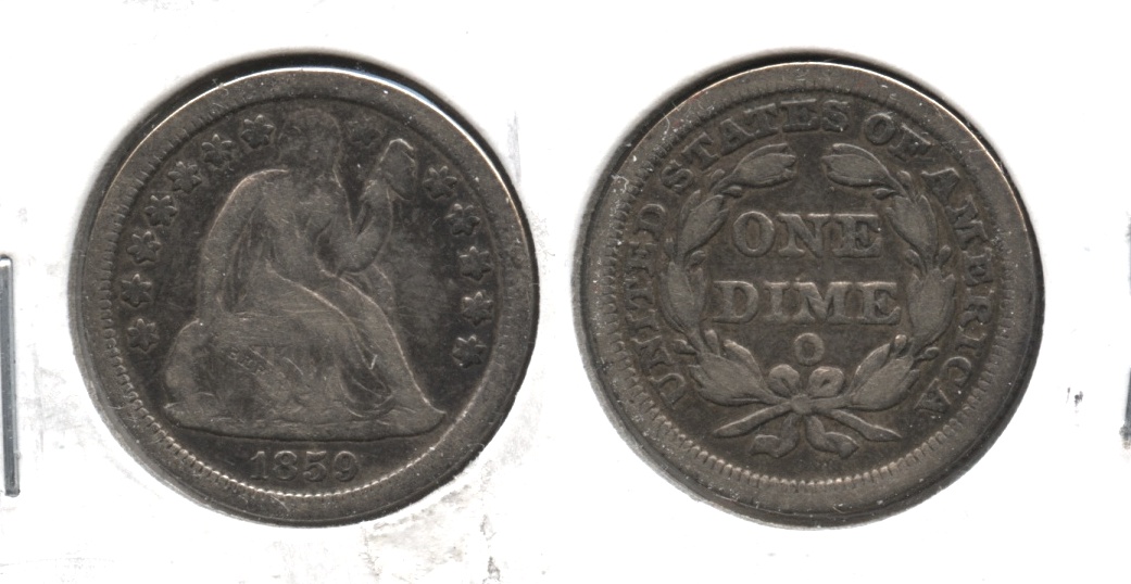 1859-O Seated Liberty Dime Fine-12