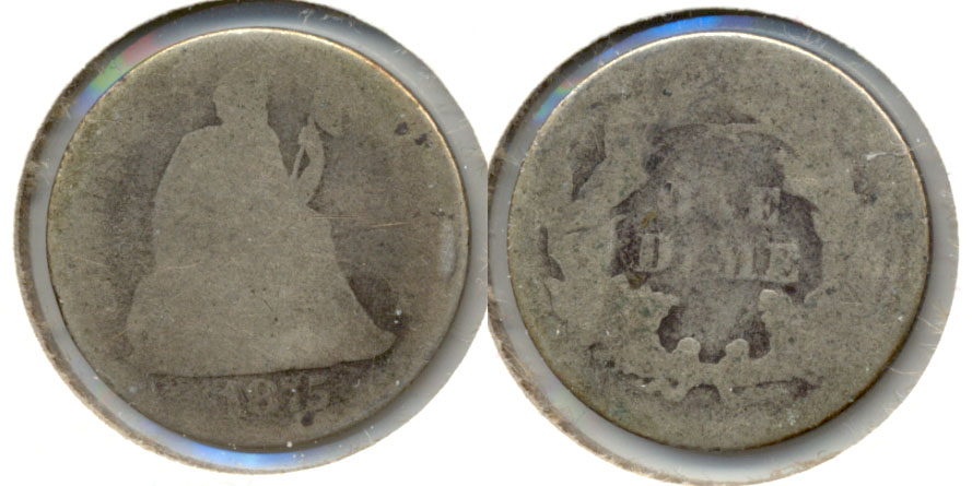 1875 Seated Liberty Dime Fair-2 b