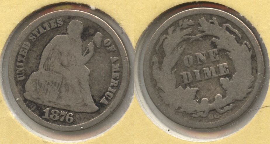 1876-CC Seated Liberty Dime Good-4