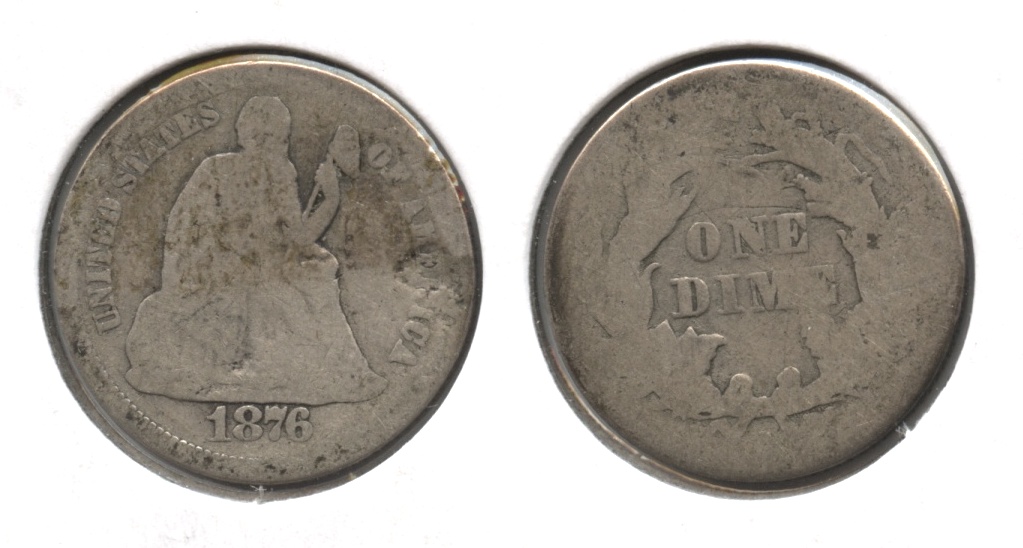 1876 Seated Liberty Dime Fair-2 #f