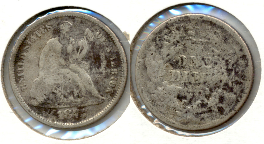 1877-S Seated Liberty Dime VG-8 Ugly