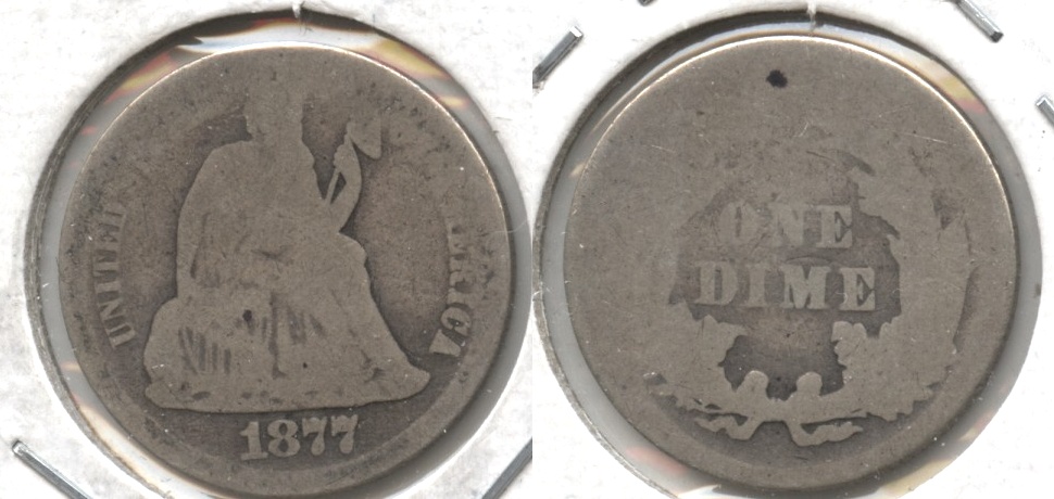 1877 Seated Liberty Dime AG-3 #f