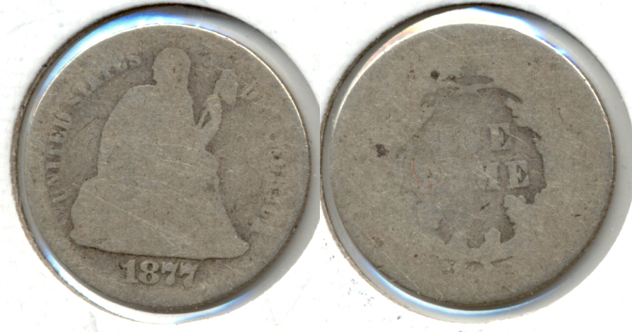 1877 Seated Liberty Dime Fair-2 a