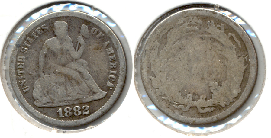 1882 Seated Liberty Dime AG-3