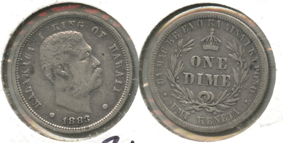 1883 Hawaii Dime VF-20 #a