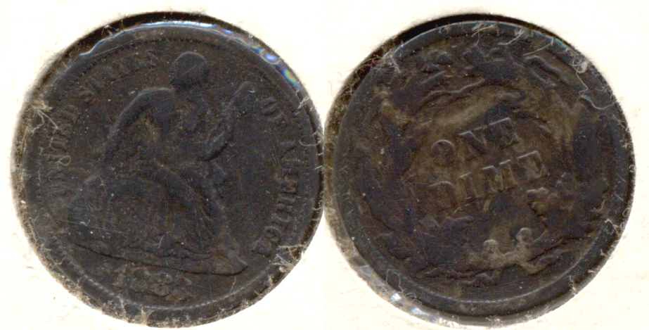 1883 Seated Liberty Dime Fine-12 a
