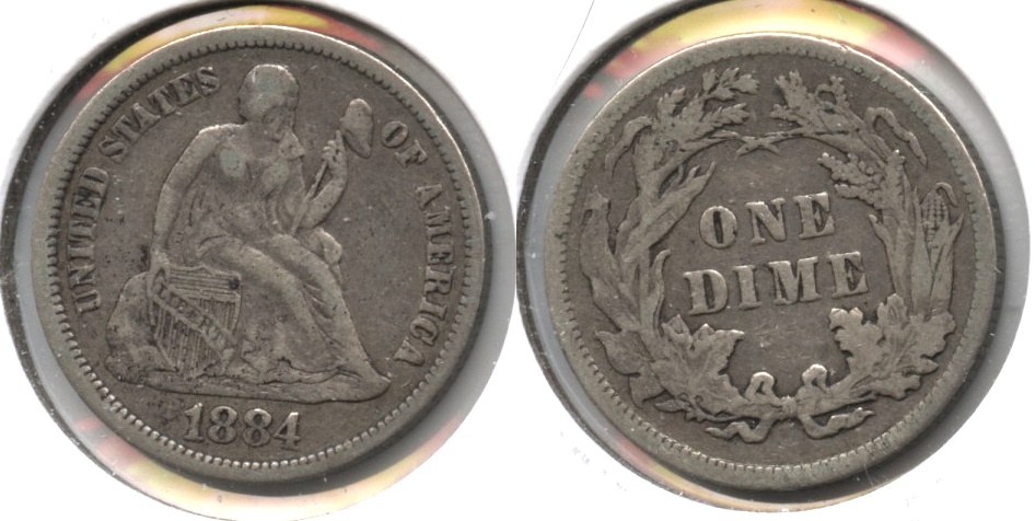 1884 Seated Liberty Dime VF-20