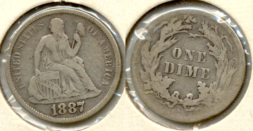 1887-S Seated Liberty Dime Fine-12