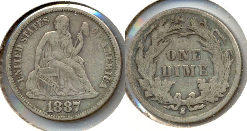 1887-S Seated Liberty Dime VF-20