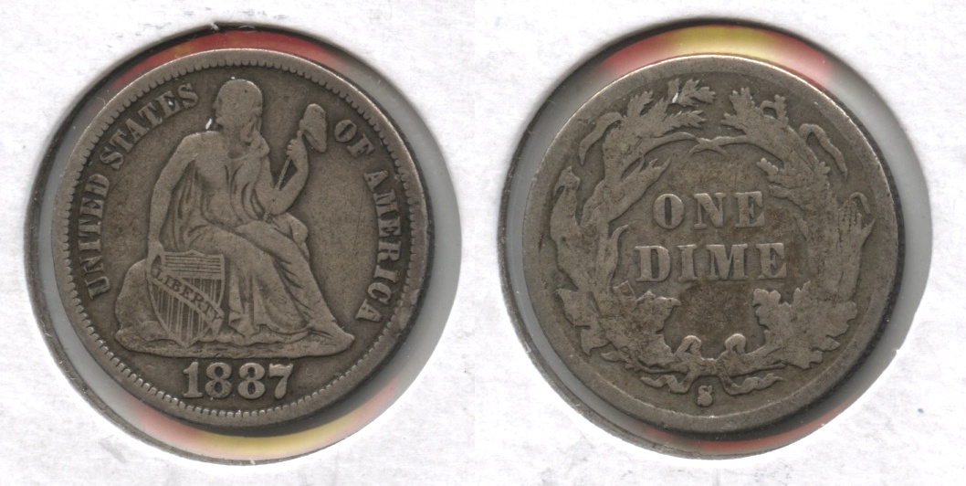 1887-S Seated Liberty Dime VF-20 #b