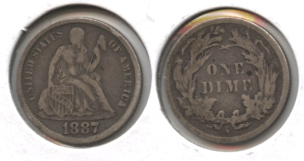 1887-S Seated Liberty Dime VF-20 #c