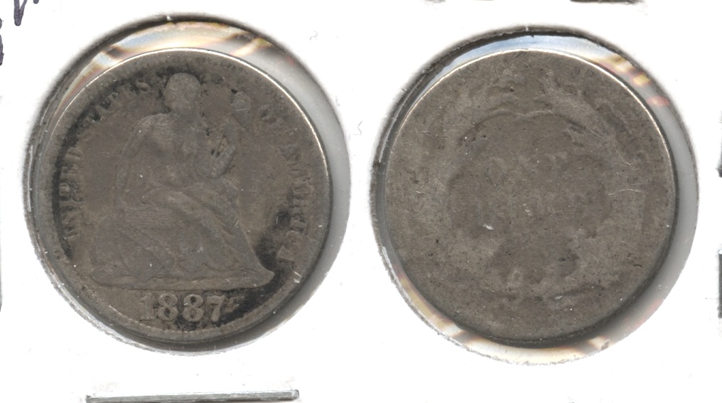 1887 Seated Liberty Dime AG-3 #f