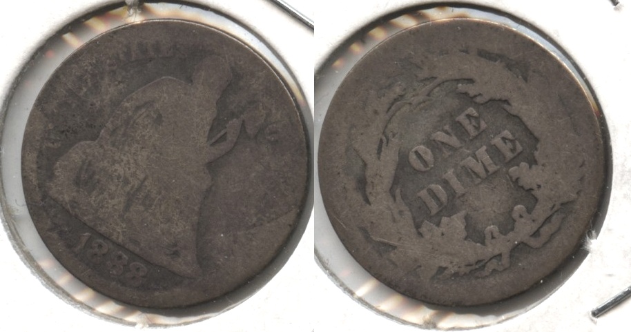 1888 Seated Liberty Dime AG-3 #b