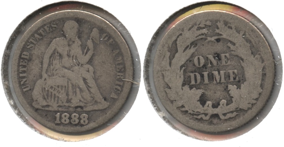 1888 Seated Liberty Dime Good-4