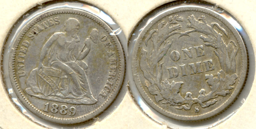 1889-S Seated Liberty Dime VF-20