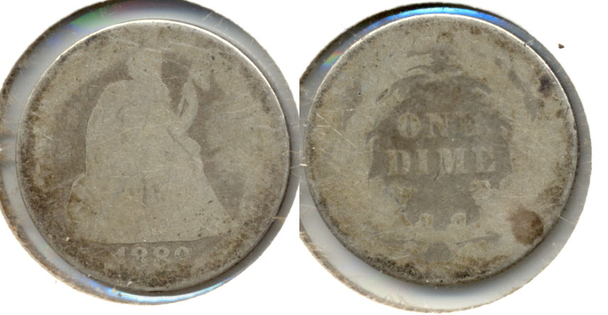 1889 Seated Liberty Dime Fair-2 a