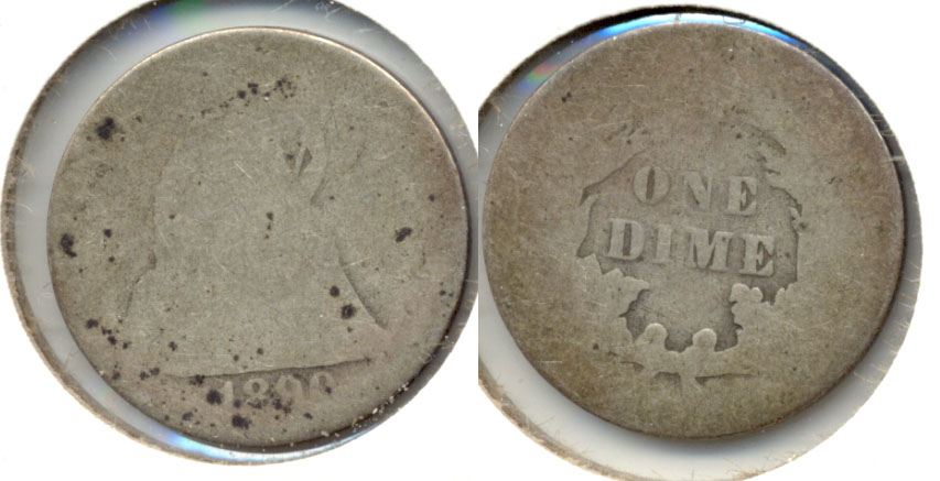 1890 Seated Liberty Dime Fair-2 f