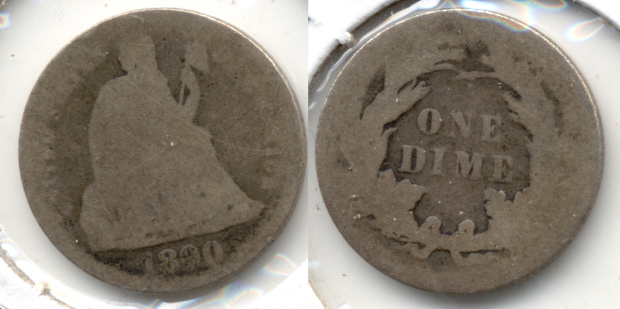 1890 Seated Liberty Dime Fair-2 g
