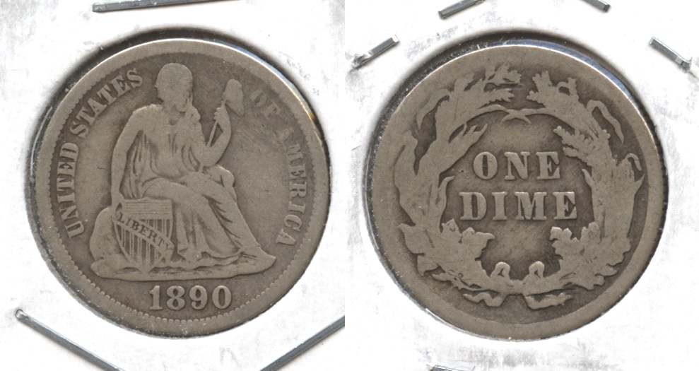 1890 Seated Liberty Dime VG-8 #e