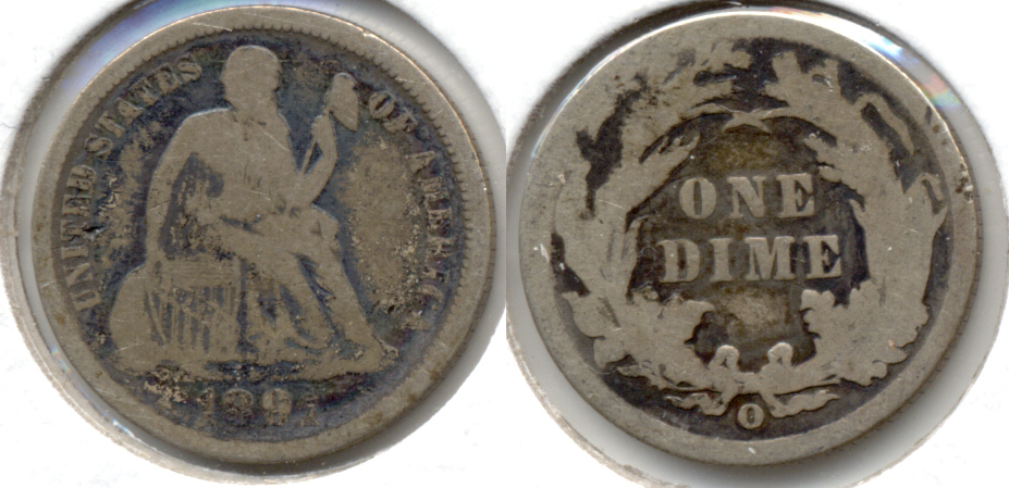 1891-O Seated Liberty Dime Good-4