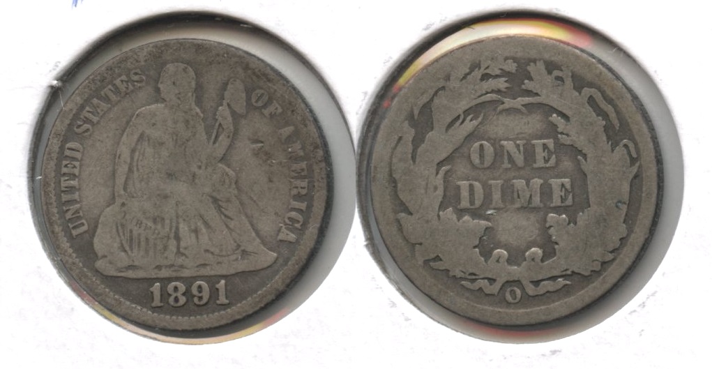 1891-O Seated Liberty Dime Good-4 #a