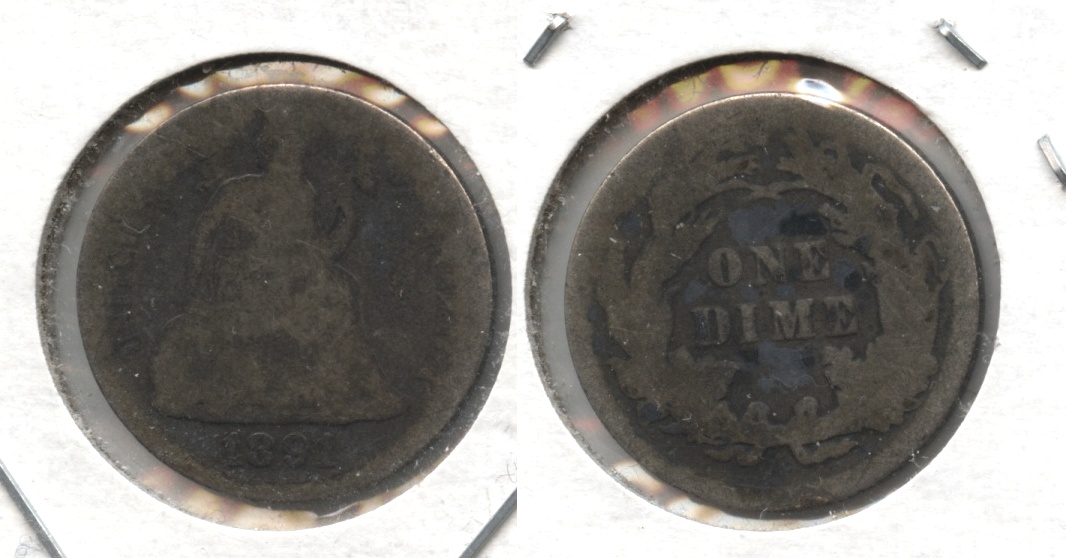 1891 Seated Liberty Dime AG-3 #p
