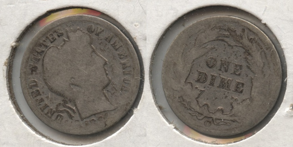 1892-O Barber Dime AG-3