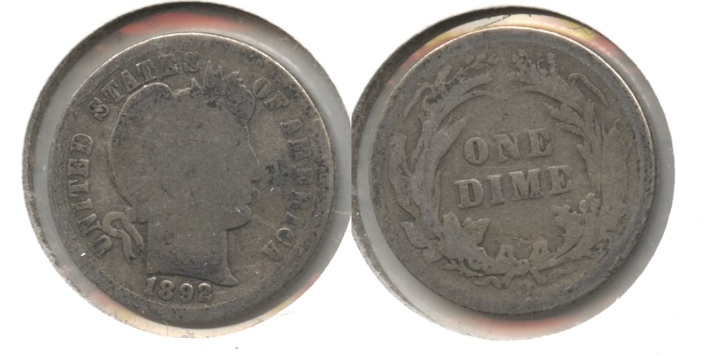 1892-O Barber Dime AG-3 #a