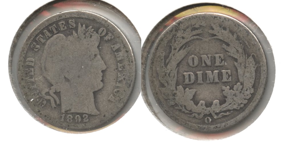 1892-O Barber Dime AG-3 #b