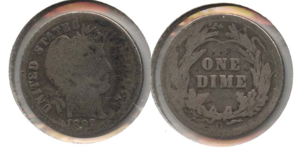 1892-O Barber Dime AG-3 #d