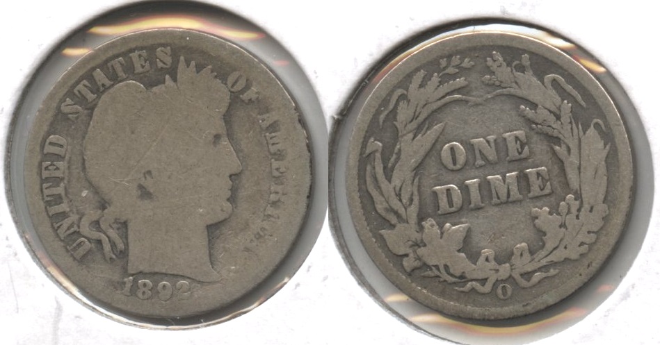 1892-O Barber Dime AG-3 #i