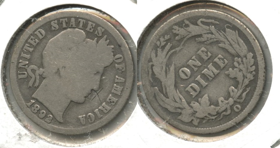 1892-O Barber Dime AG-3 #j
