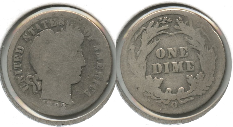 1892-O Barber Dime AG-3 #n