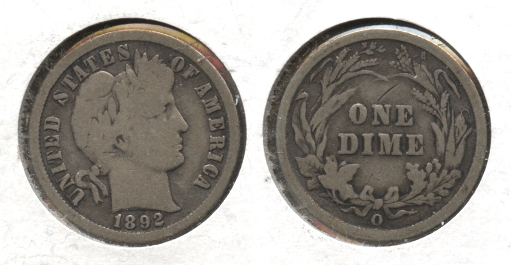 1892-O Barber Dime Good-4