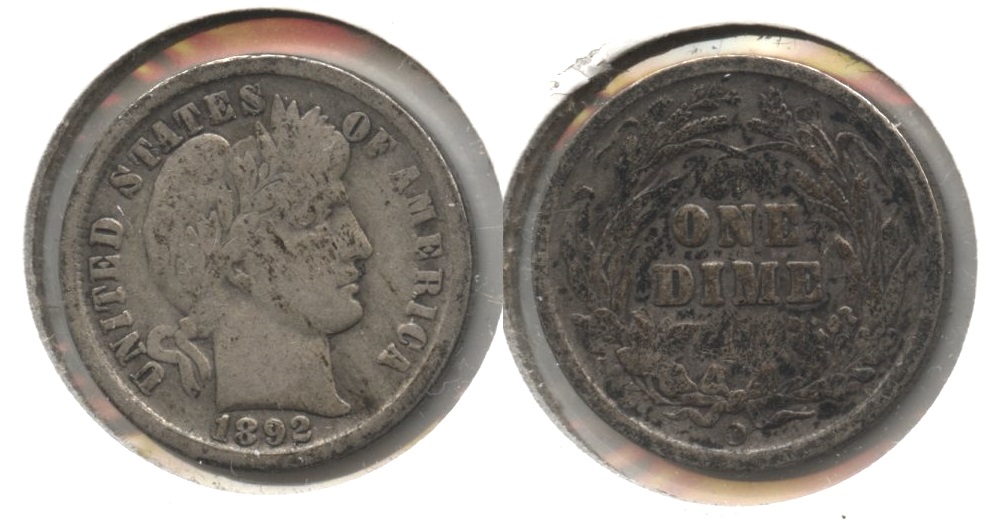 1892-O Barber Dime Good-4 #g