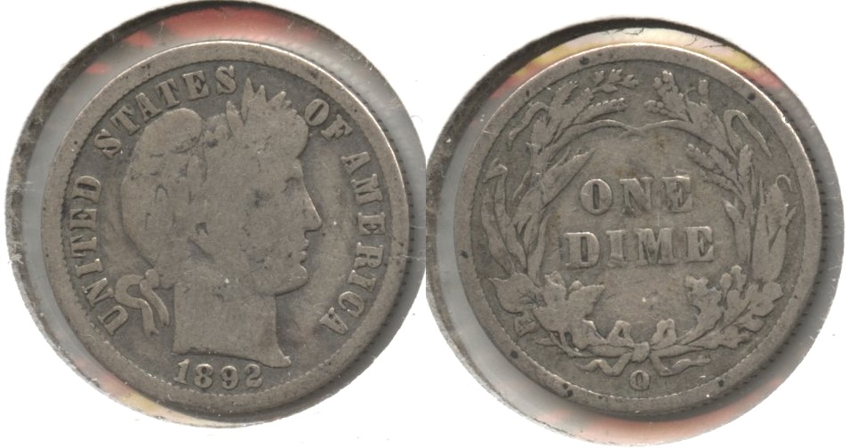 1892-O Barber Dime Good-4 #h
