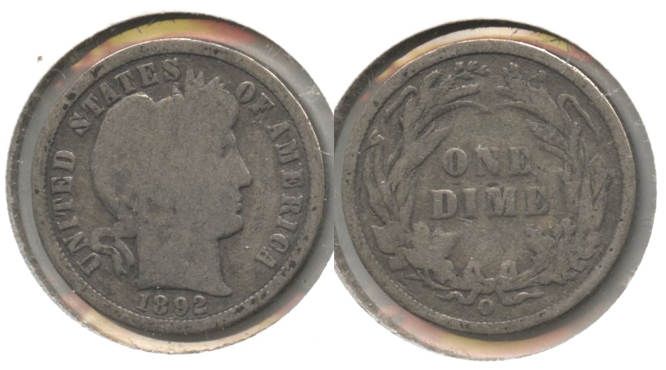 1892-O Barber Dime Good-4 #j